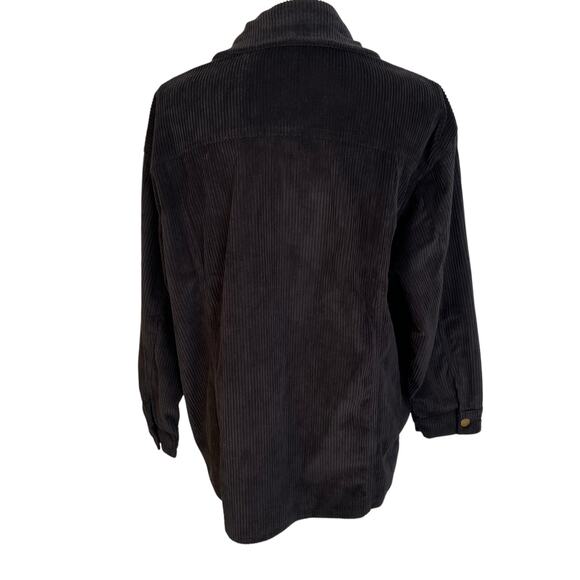 Sweet Generis Shacket Women's Size S Corduroy Black Barn Chore Coat Gold Buttons - Picture 5 of 8